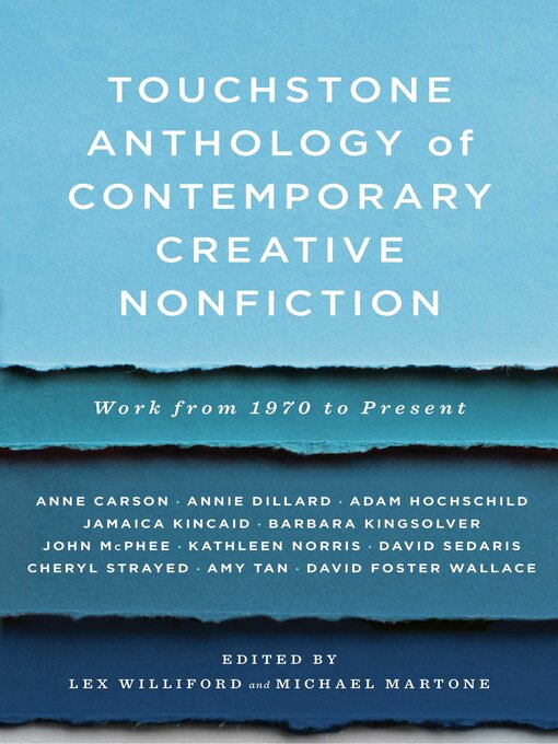 Title details for Touchstone Anthology of Contemporary Creative Nonfiction by Lex Williford - Available